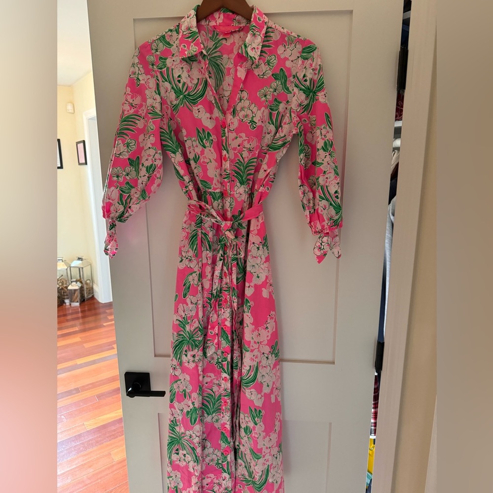 NWOT Lilly Pulitzer Floral Button Down Maxi Dress